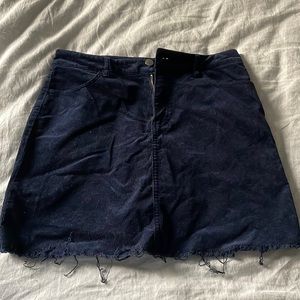 Blue corduroy skirt